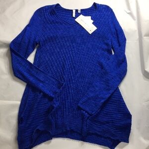 Beatrix Ost Women’s Lapis Blue V-Neck Sweater Size S NEW with Tags